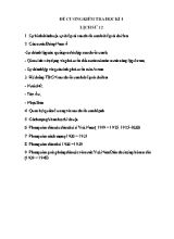 Đề cương kiểm tra học kì I môn Lịch sử 12